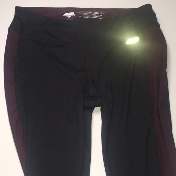 Avia active pants women's size medium black 3/4 leg activewear workout yoga gym - Picture 8 of 16
